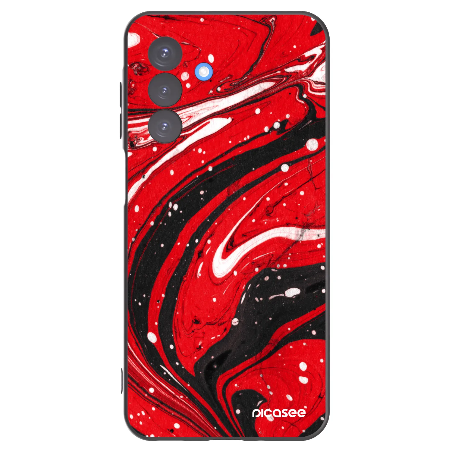 Picasee Μαύρη θήκη σιλικόνης για Samsung Galaxy A17 5G - Red black