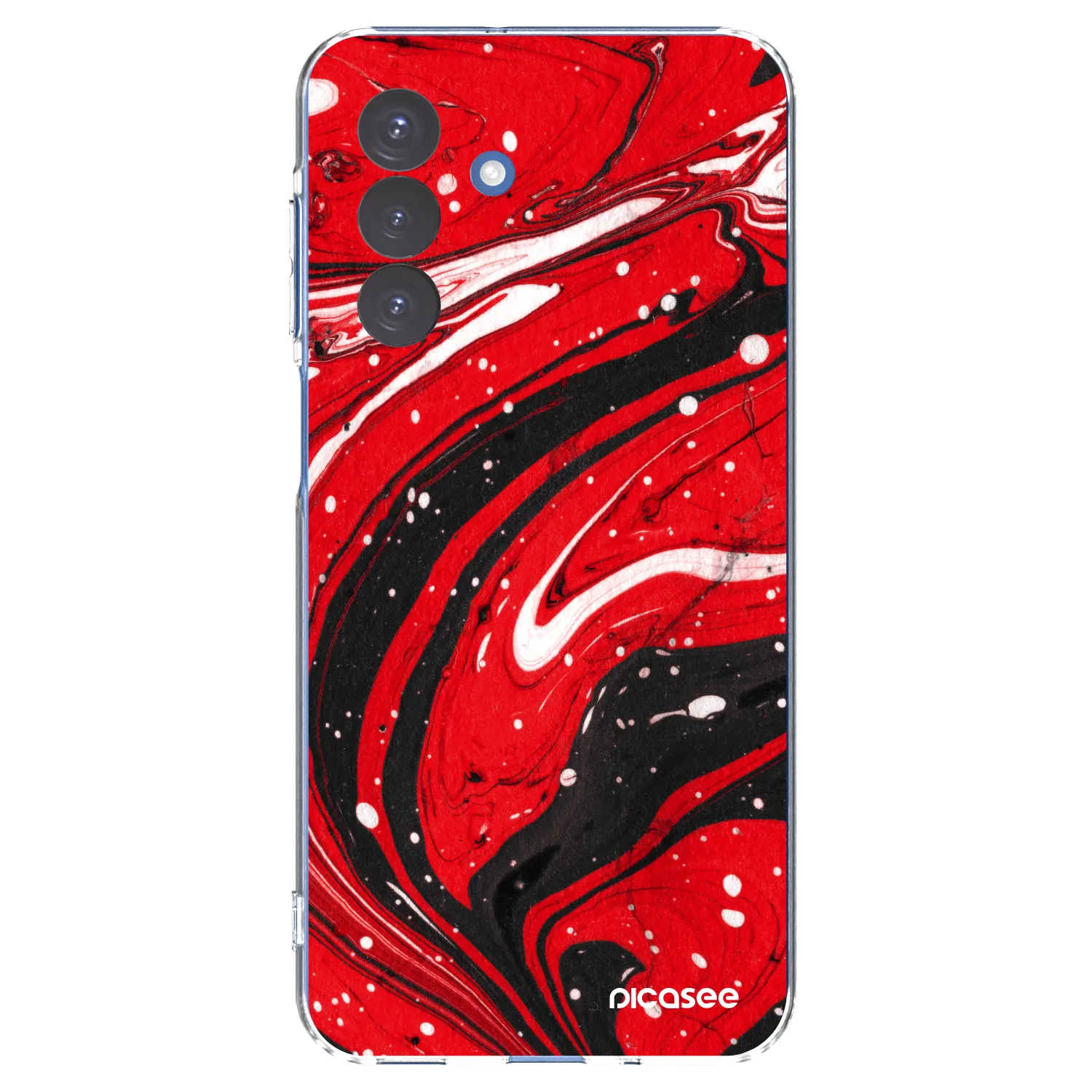 Picasee διαφανής θήκη σιλικόνης Samsung Galaxy A17 5G - Red black