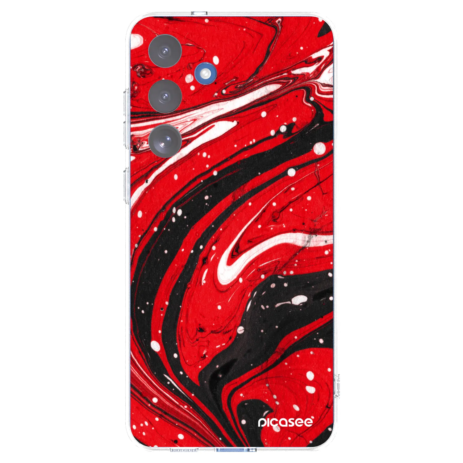 Picasee διαφανής θήκη σιλικόνης Samsung Galaxy S25 FE 5G - Red black
