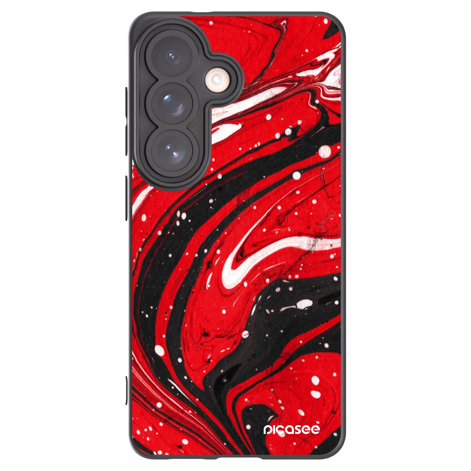 Picasee Μαύρη θήκη σιλικόνης για Samsung Galaxy S26 - Red black