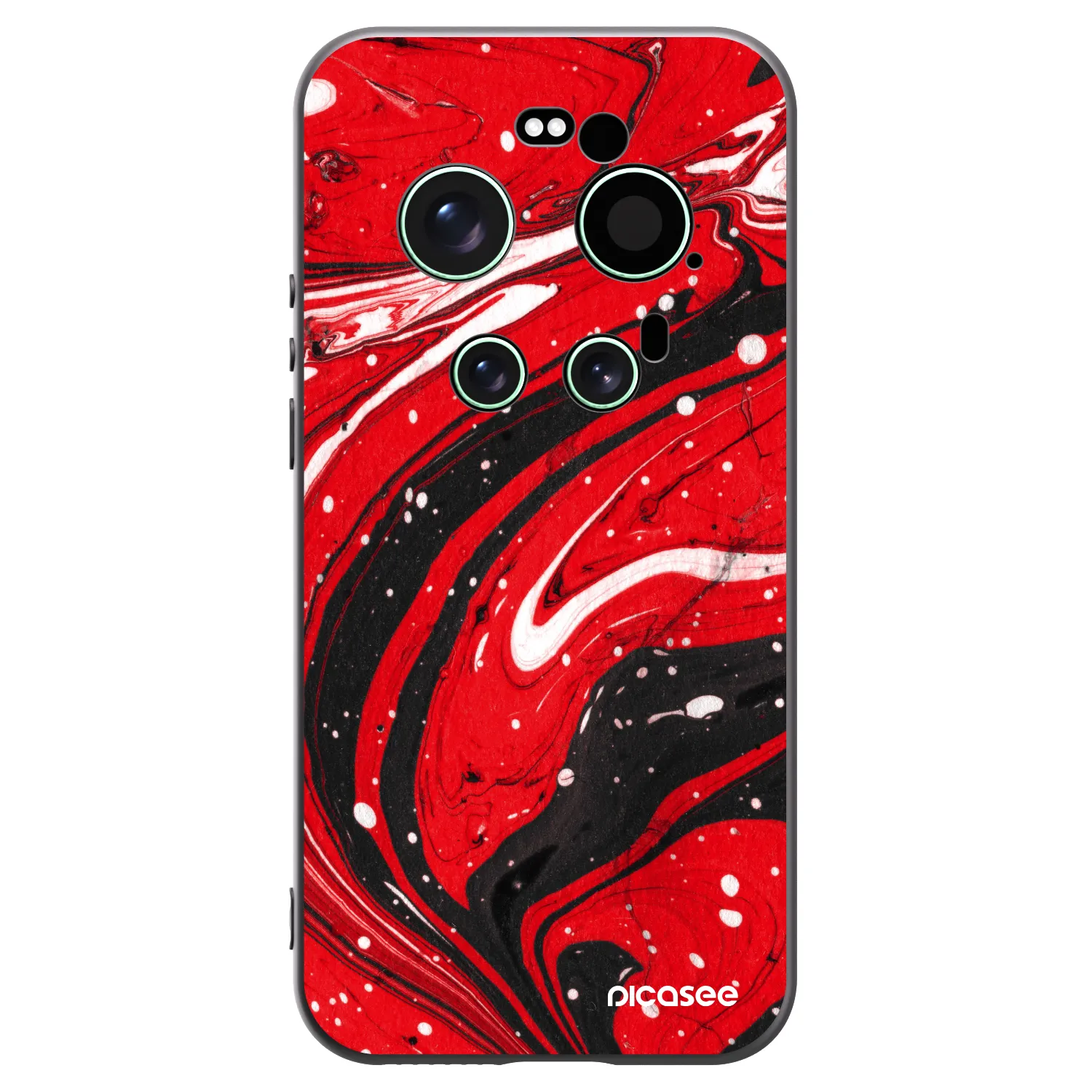 Picasee Μαύρη θήκη σιλικόνης για Xiaomi 17 Ultra - Red black