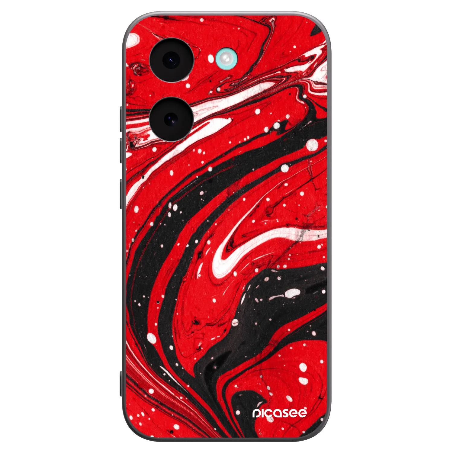 Picasee Μαύρη θήκη σιλικόνης για Xiaomi Poco X8 Pro - Red black