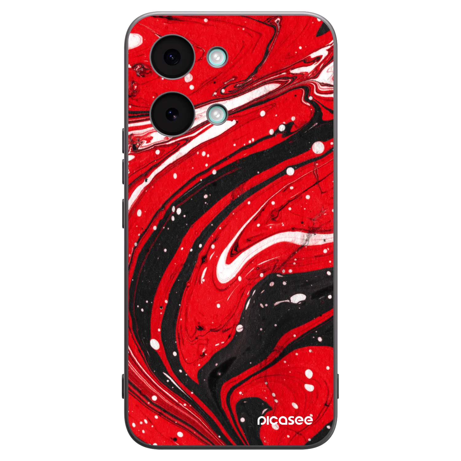 Picasee Μαύρη θήκη σιλικόνης για Xiaomi Poco X8 Pro Max - Red black