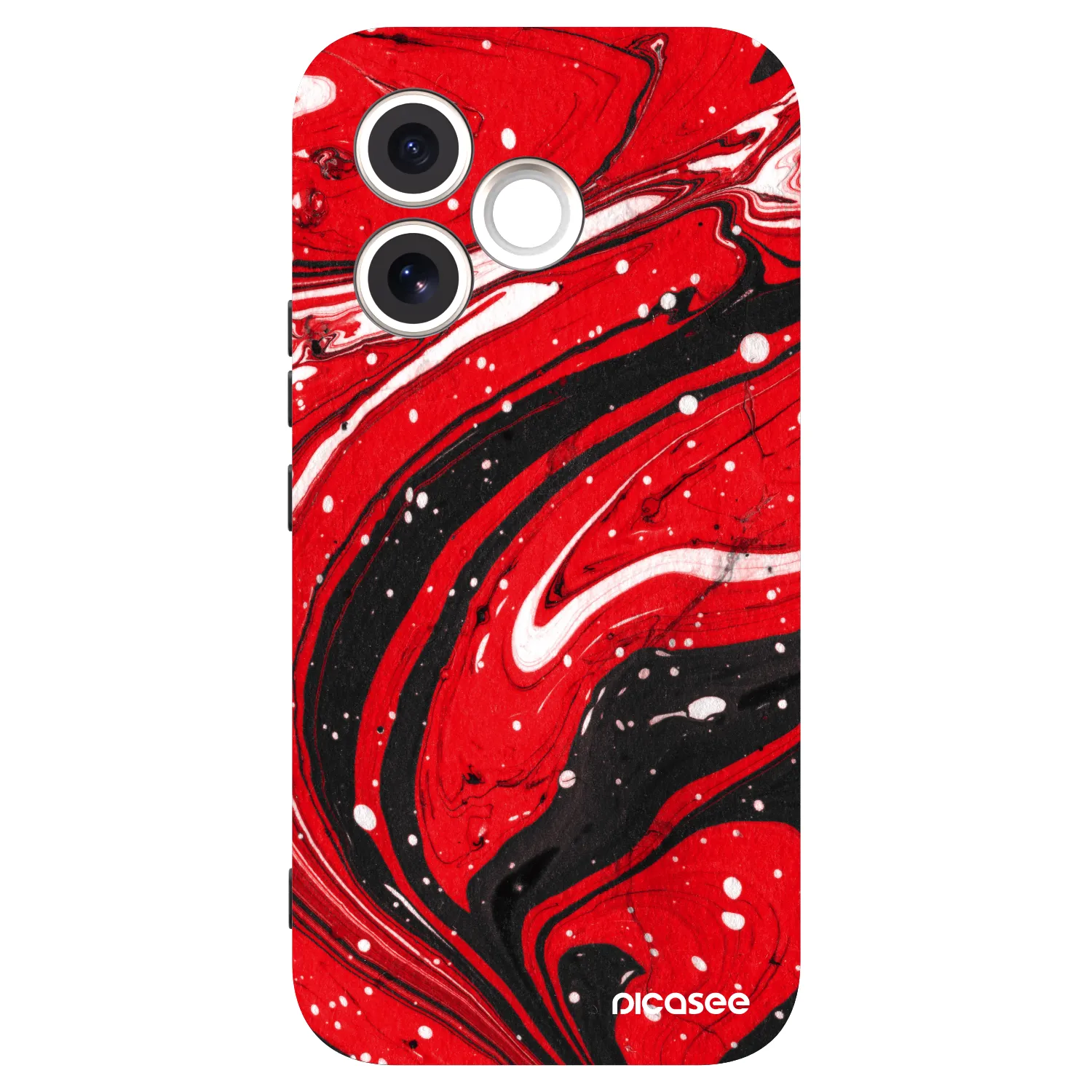 Picasee Μαύρη θήκη σιλικόνης για Honor 600 Lite - Red black