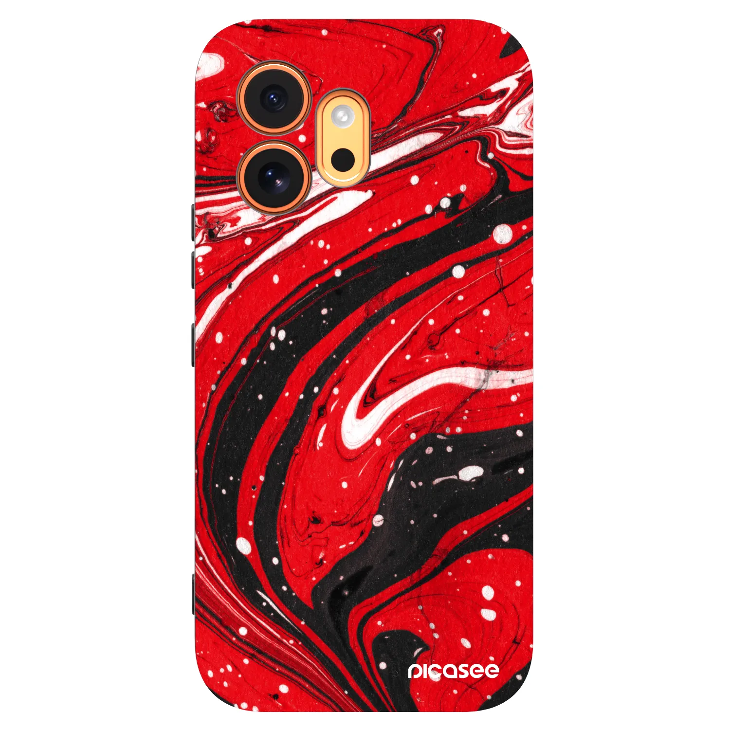 Picasee Μαύρη θήκη σιλικόνης για Honor 600 - Red black