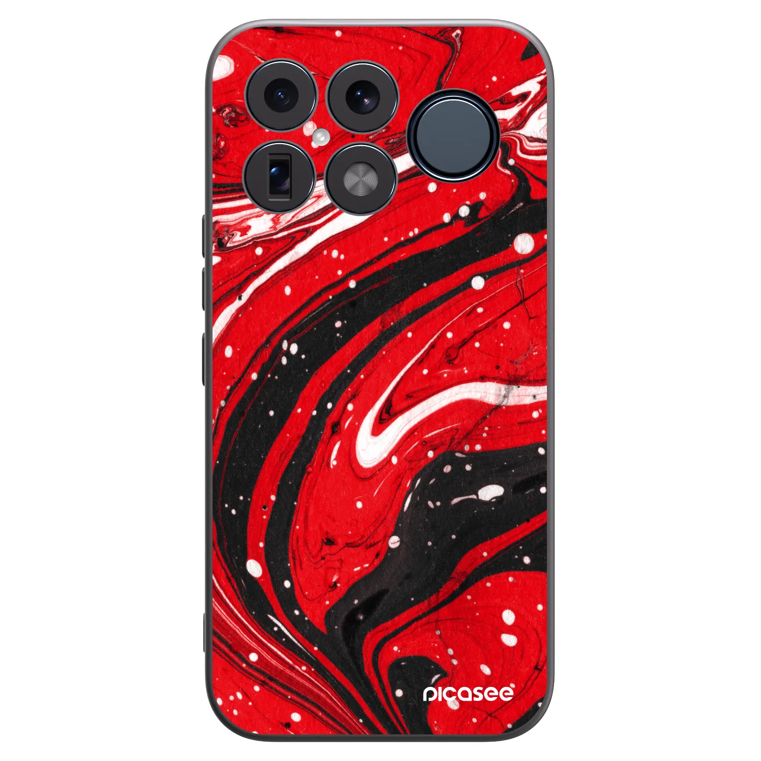 Picasee Μαύρη θήκη σιλικόνης για Xiaomi Poco F8 Ultra - Red black
