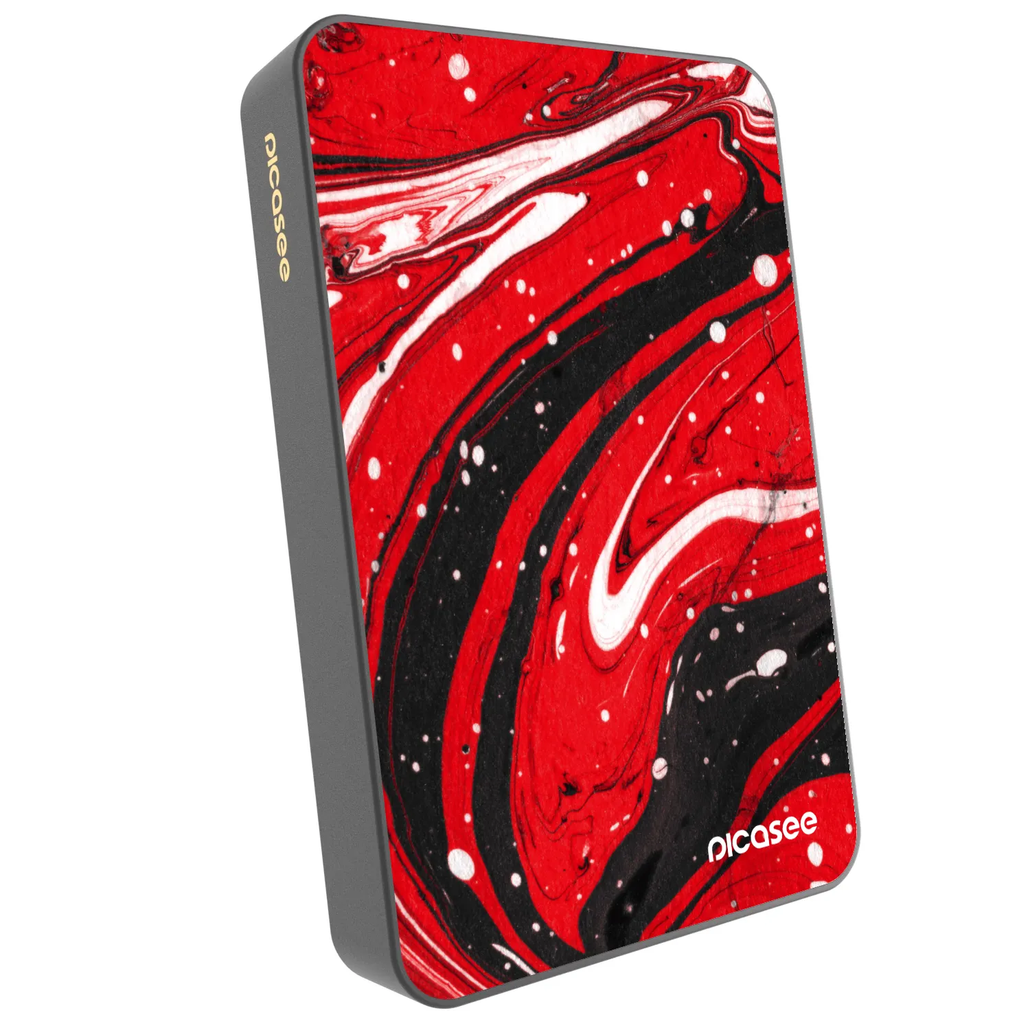 Picasee Powerbank με MagSafe 10 000 mAh Γκρί - Red black