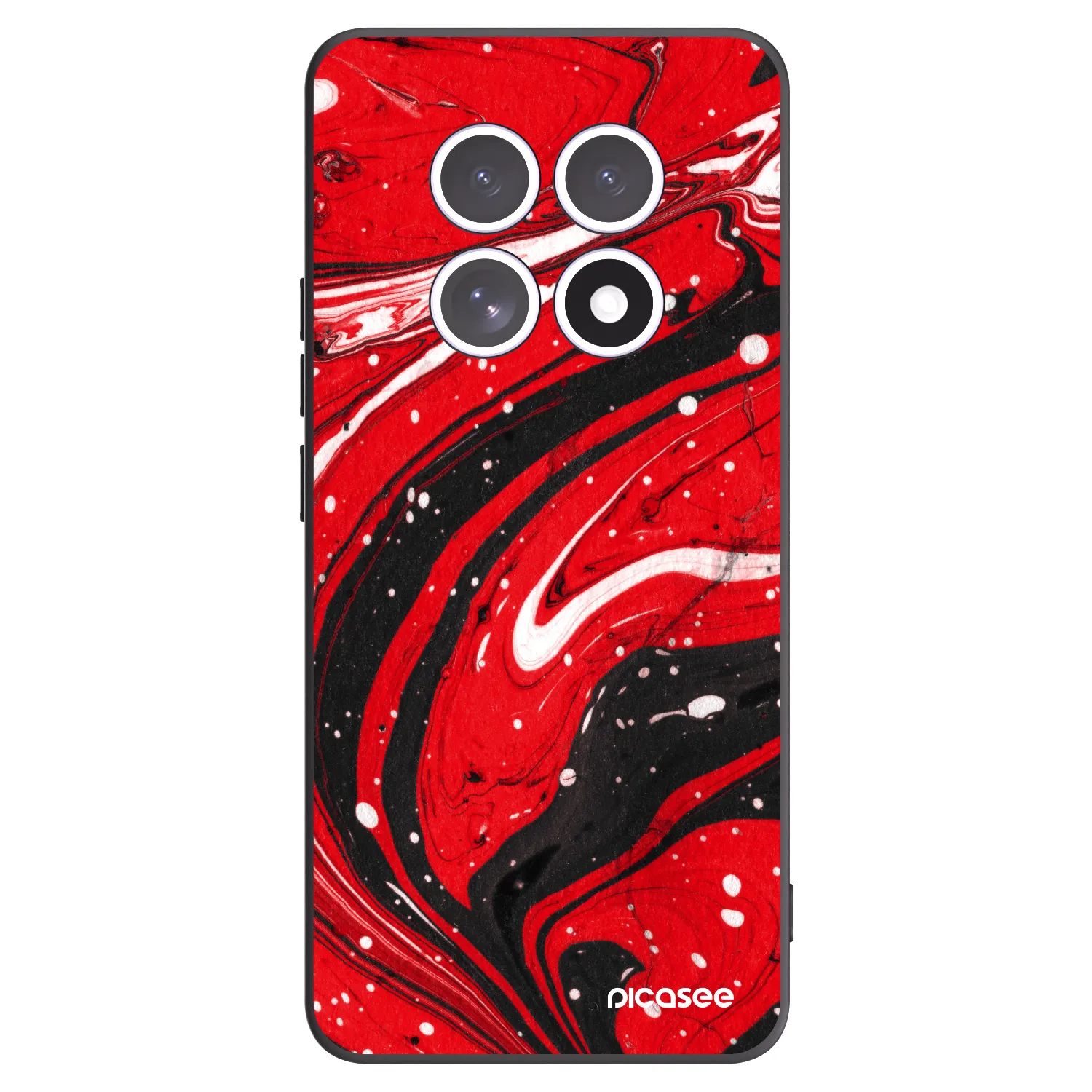 Picasee Μαύρη θήκη σιλικόνης για Xiaomi Redmi Note 15 5G - Red black