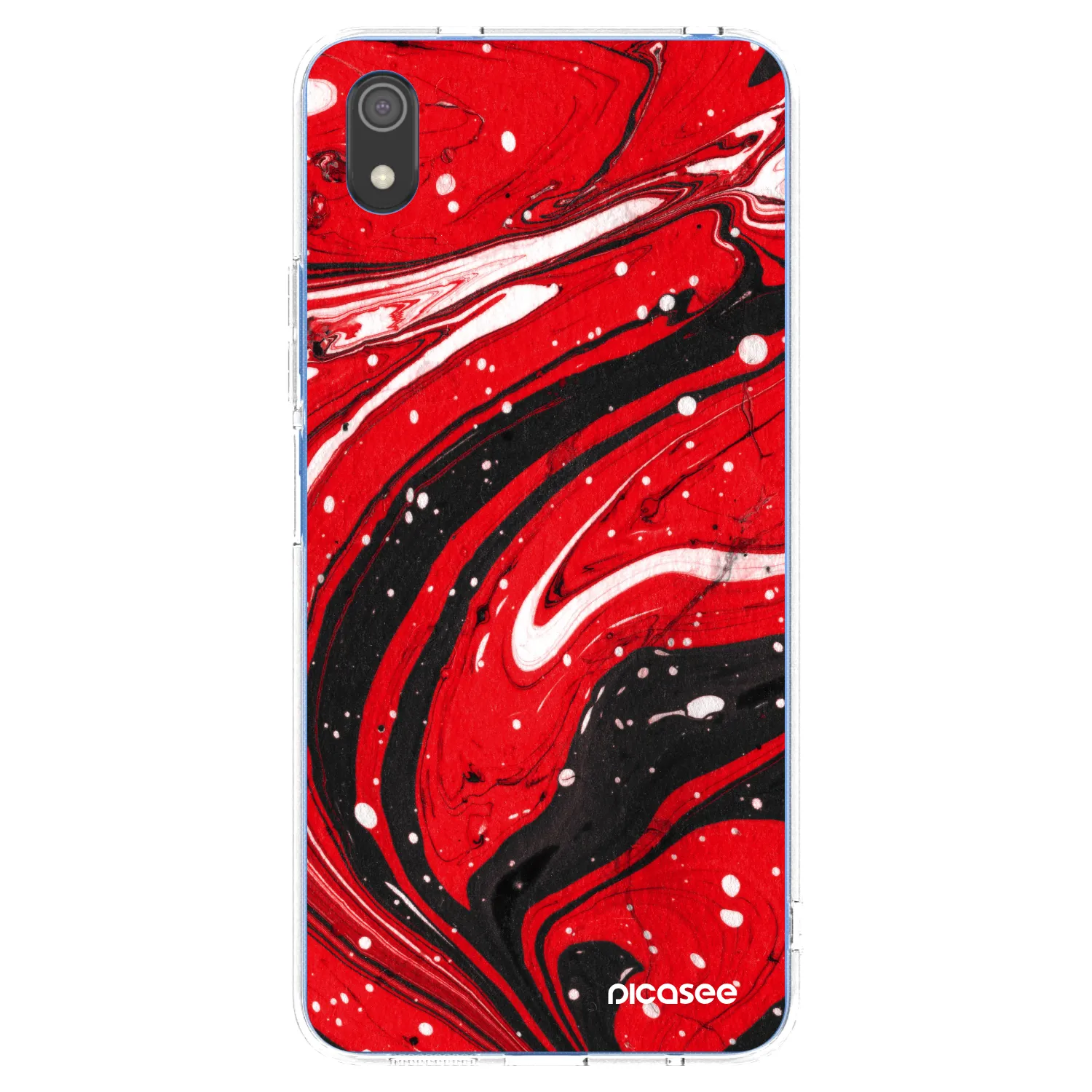 Picasee διαφανής θήκη σιλικόνης Xiaomi Redmi 7A - Red black