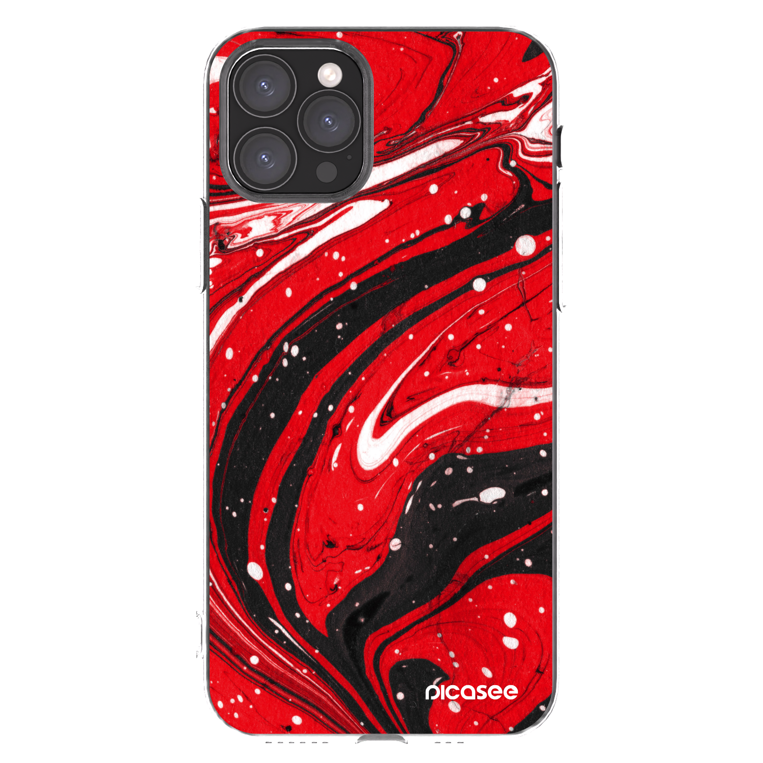 Picasee διαφανής θήκη σιλικόνης Apple iPhone 11 Pro - Red black