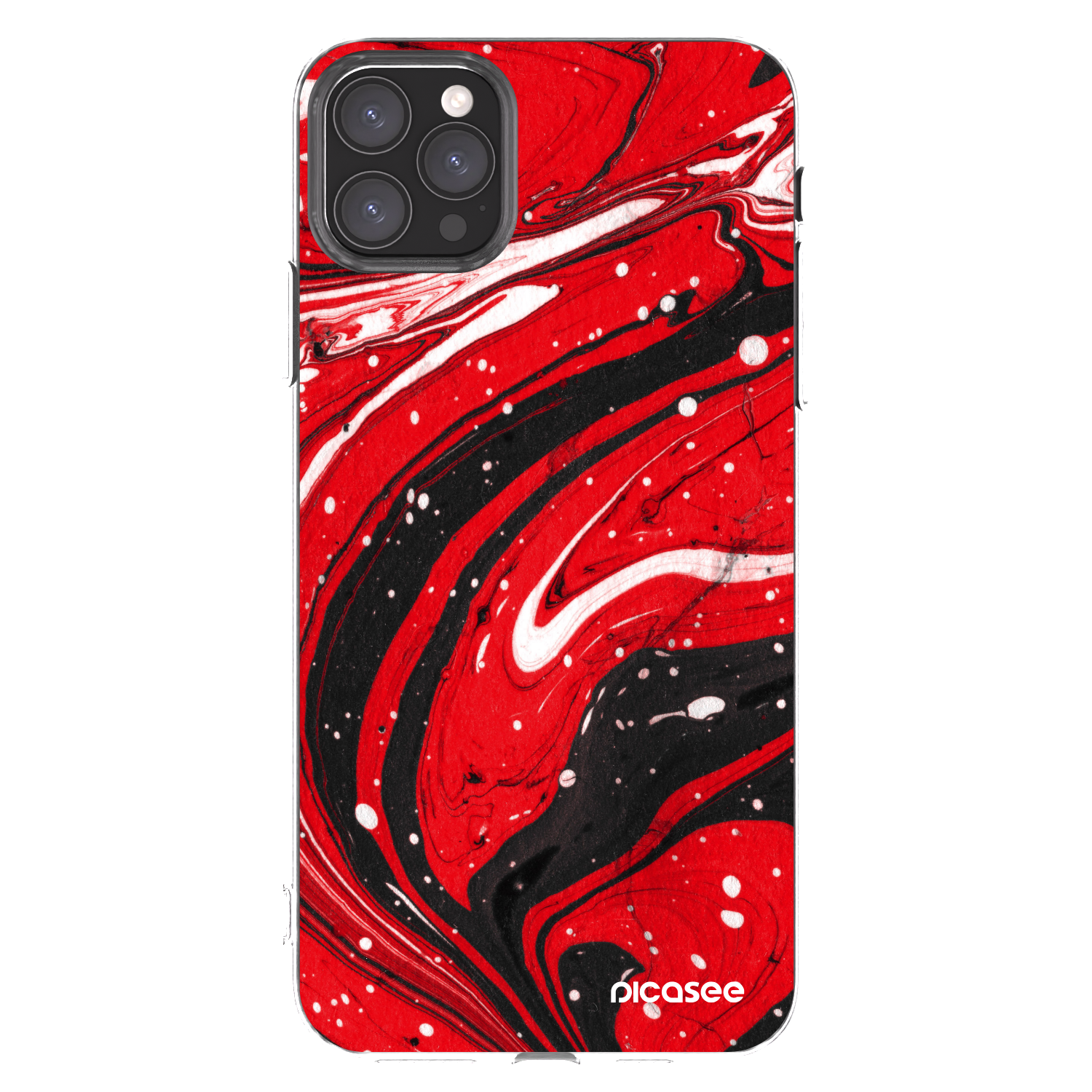 Picasee διαφανής θήκη σιλικόνης Apple iPhone 11 Pro Max - Red black
