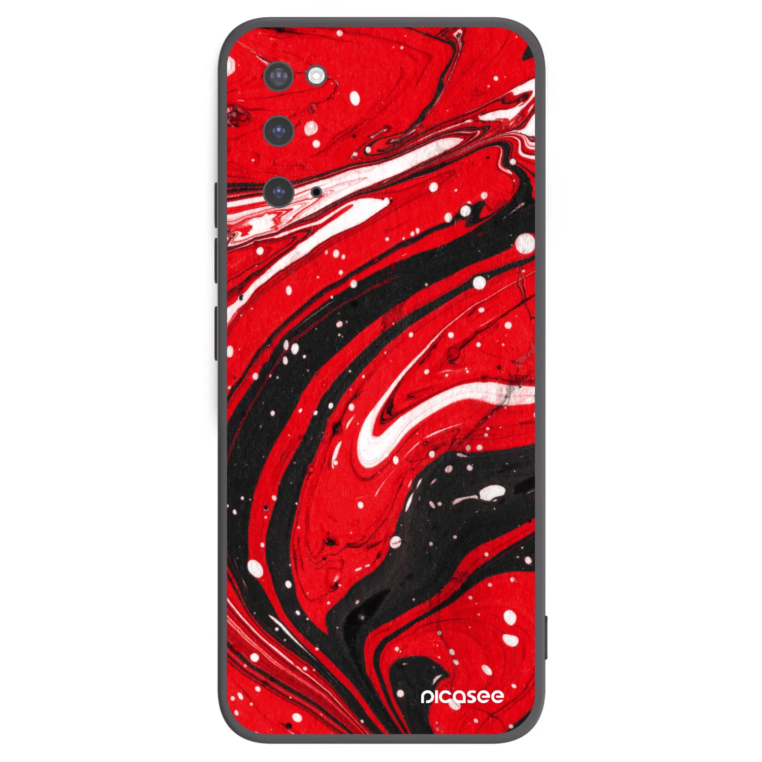 Picasee Μαύρη θήκη σιλικόνης για Samsung Galaxy S20 G980F - Red black