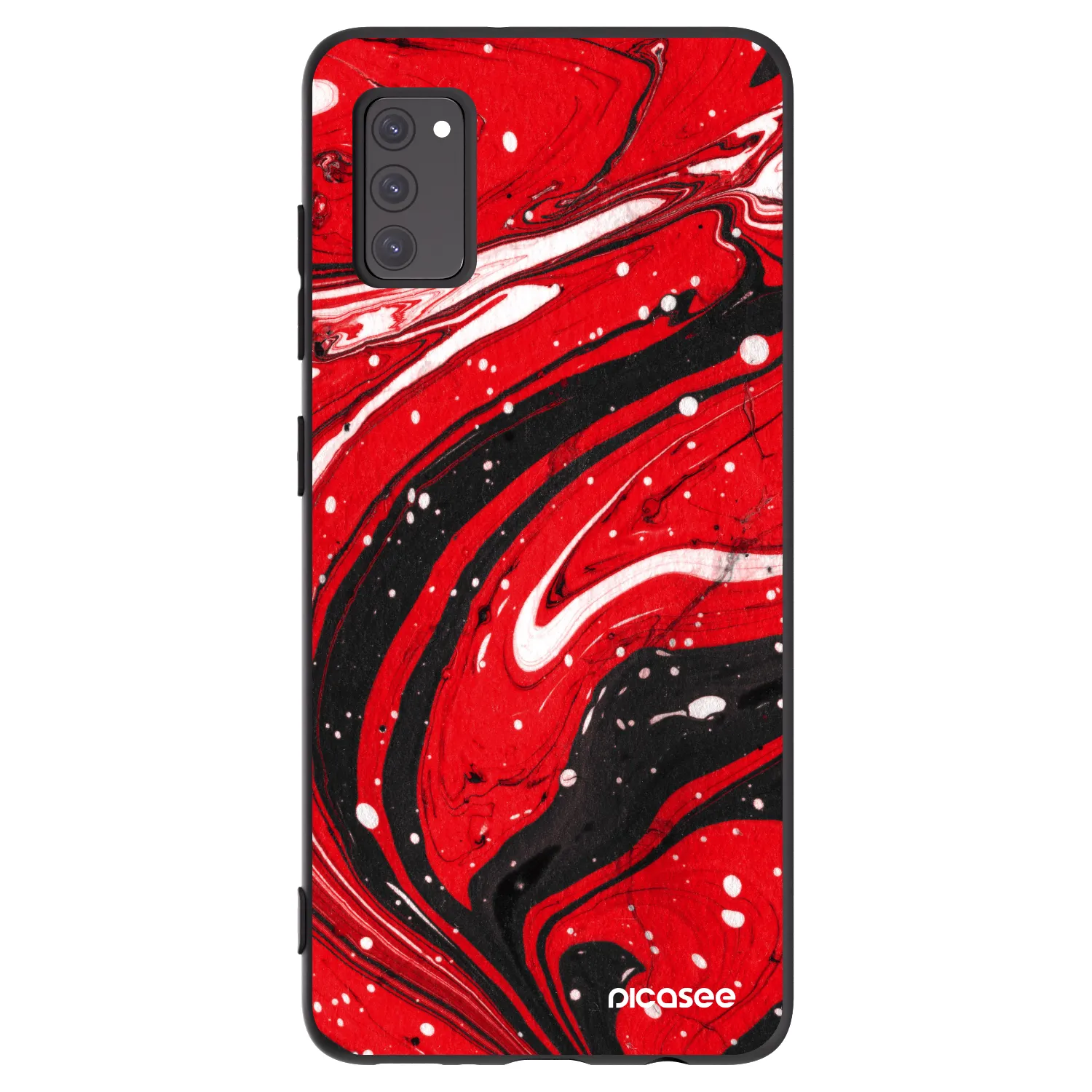 Picasee Μαύρη θήκη σιλικόνης για Samsung Galaxy A41 A415F - Red black