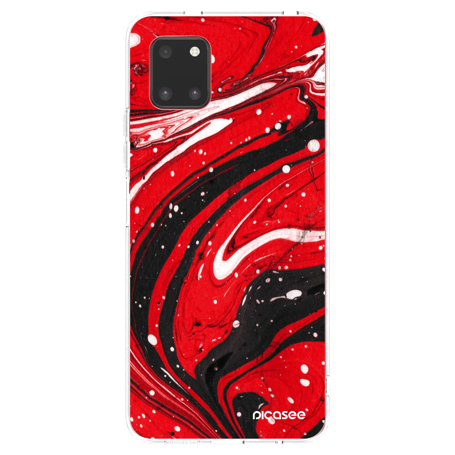 Picasee διαφανής θήκη σιλικόνης Samsung Galaxy Note 10 Lite N770F - Red black