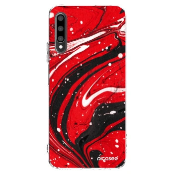 Picasee διαφανής θήκη σιλικόνης Honor 9X Pro - Red black