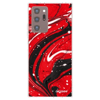 Picasee διαφανής θήκη σιλικόνης Samsung Galaxy Note 20 Ultra - Red black