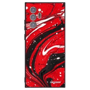 Picasee Μαύρη θήκη σιλικόνης για Samsung Galaxy Note 20 Ultra - Red black