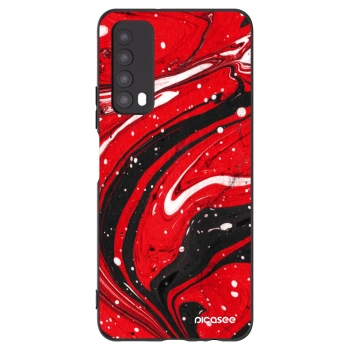 Picasee Μαύρη θήκη σιλικόνης για Huawei P Smart 2021 - Red black