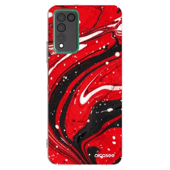 Picasee διαφανής θήκη σιλικόνης Honor 10X Lite - Red black