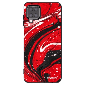 Picasee Μαύρη θήκη σιλικόνης για Samsung Galaxy A12 A125F - Red black