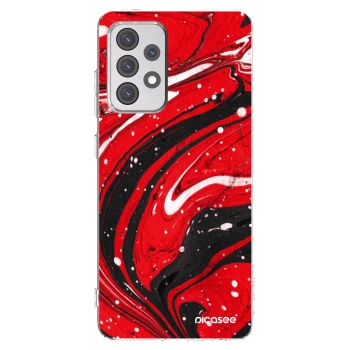 Picasee διαφανής θήκη σιλικόνης Samsung Galaxy A52 5G A525F - Red black