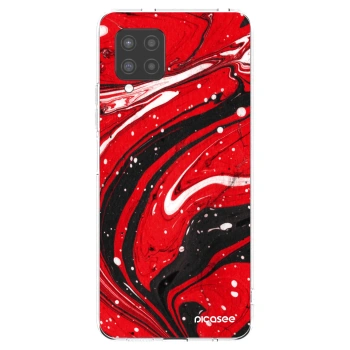 Picasee διαφανής θήκη σιλικόνης Samsung Galaxy A42 A426B - Red black