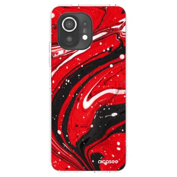Picasee διαφανής θήκη σιλικόνης Xiaomi Mi 11 - Red black