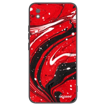 Picasee Μαύρη θήκη σιλικόνης για Xiaomi Redmi 9AT - Red black