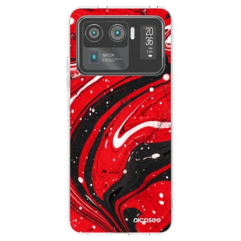 Picasee διαφανής θήκη σιλικόνης Xiaomi Mi 11 Ultra - Red black