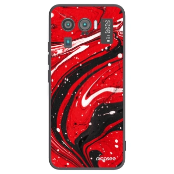 Picasee Μαύρη θήκη σιλικόνης για Xiaomi Mi 11 Ultra - Red black