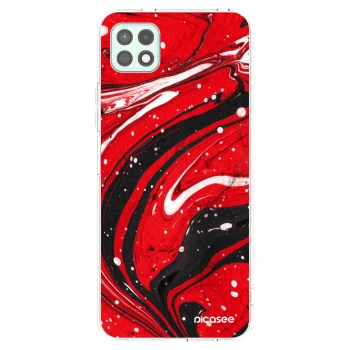 Picasee διαφανής θήκη σιλικόνης Samsung Galaxy A22 A226B 5G - Red black