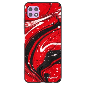 Picasee Μαύρη θήκη σιλικόνης για Samsung Galaxy A22 A226B 5G - Red black