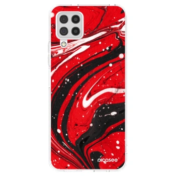 Picasee διαφανής θήκη σιλικόνης Samsung Galaxy A22 A225F 4G - Red black