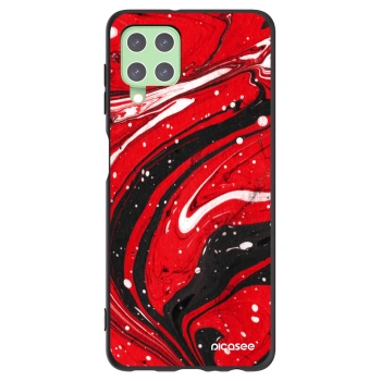 Picasee Μαύρη θήκη σιλικόνης για Samsung Galaxy A22 A225F 4G - Red black