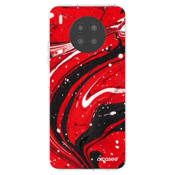Picasee διαφανής θήκη σιλικόνης Huawei Nova 8i - Red black
