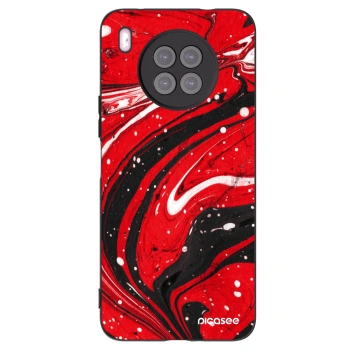 Picasee Μαύρη θήκη σιλικόνης για Huawei Nova 8i - Red black