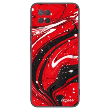 Picasee Μαύρη θήκη σιλικόνης για Realme 8 5G - Red black