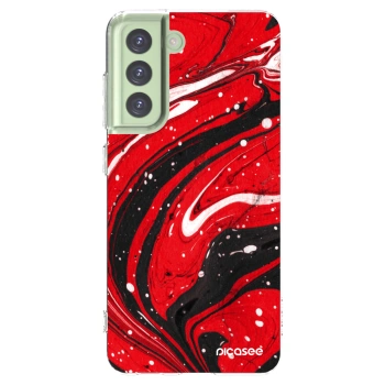 Picasee διαφανής θήκη σιλικόνης Samsung Galaxy S21 FE 5G - Red black