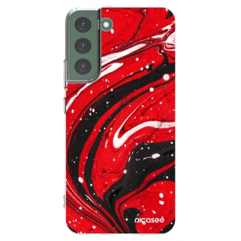 Picasee διαφανής θήκη σιλικόνης Samsung Galaxy S22+ 5G - Red black