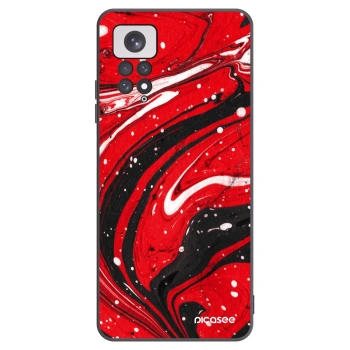 Picasee Μαύρη θήκη σιλικόνης για Xiaomi Redmi Note 11 - Red black