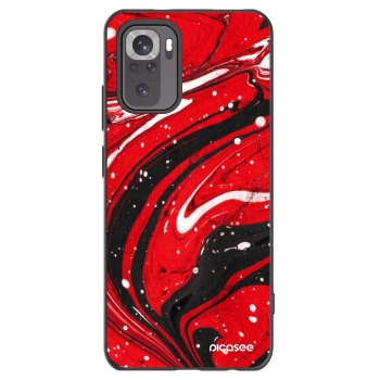 Picasee Μαύρη θήκη σιλικόνης για Xiaomi Redmi Note 11S 4G - Red black