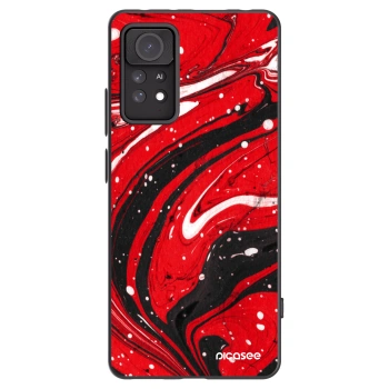 Picasee Μαύρη θήκη σιλικόνης για Xiaomi Redmi Note 11 Pro - Red black