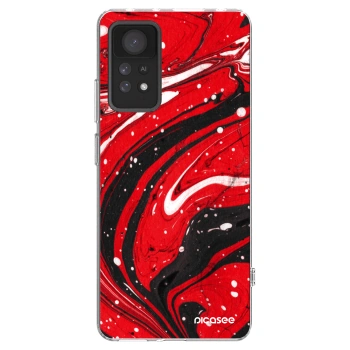 Picasee διαφανής θήκη σιλικόνης Xiaomi Redmi Note 11 Pro - Red black