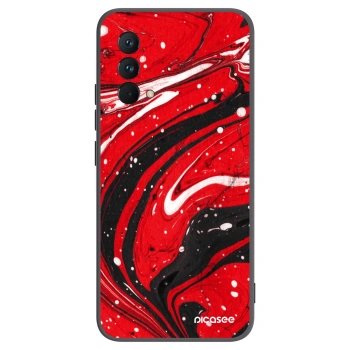 Picasee Μαύρη θήκη σιλικόνης για Realme GT Master Edition 5G - Red black