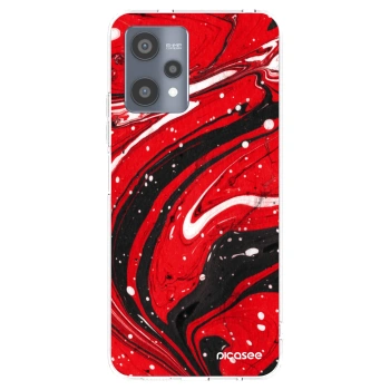 Picasee διαφανής θήκη σιλικόνης Realme 9 Pro 5G - Red black