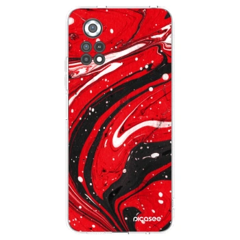 Picasee διαφανής θήκη σιλικόνης Xiaomi Poco X4 Pro 5G - Red black