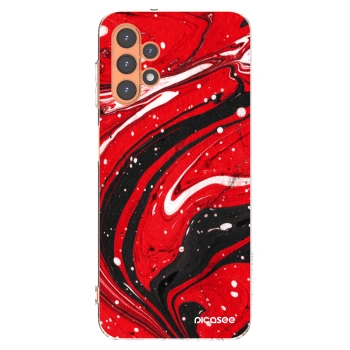 Picasee διαφανής θήκη σιλικόνης Samsung Galaxy A13 4G A135 - Red black