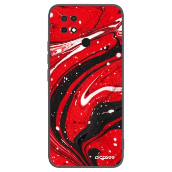 Picasee Μαύρη θήκη σιλικόνης για Xiaomi Redmi 10C - Red black