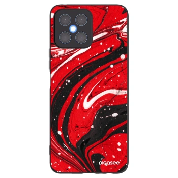 Picasee Μαύρη θήκη σιλικόνης για Honor X8 4G - Red black