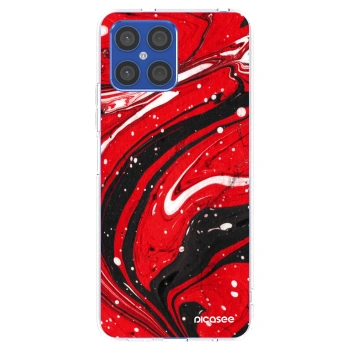 Picasee διαφανής θήκη σιλικόνης Honor X8 4G - Red black